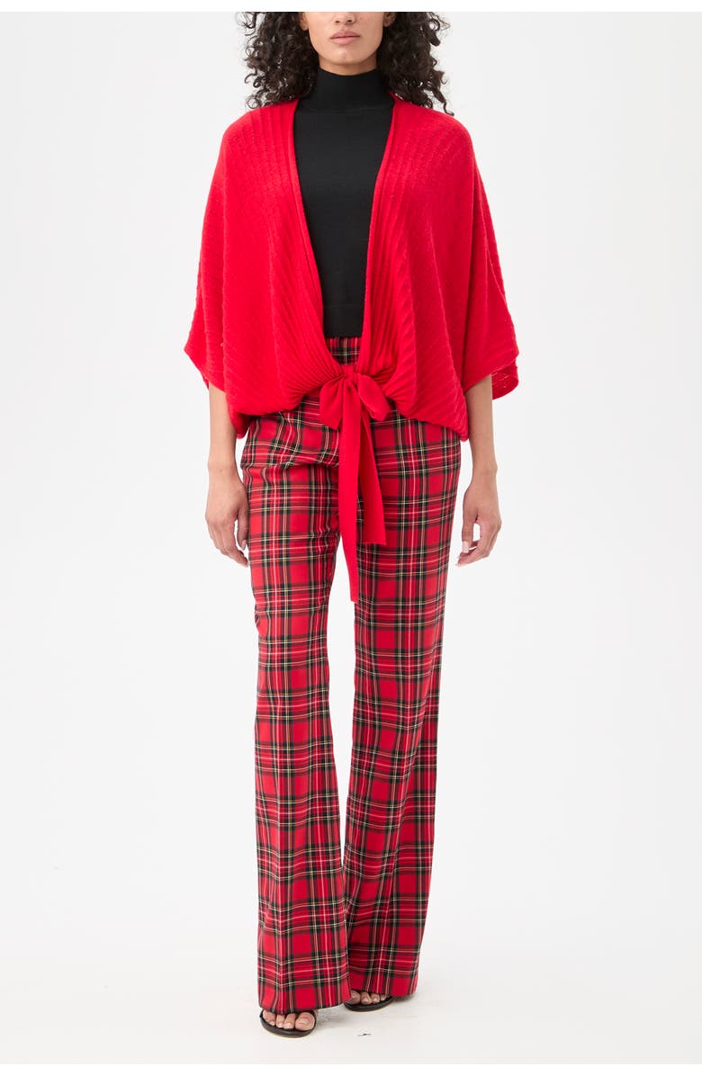 Trina Turk Exceptional Tie Front Pullover, Alternate, color, Moulin Rouge