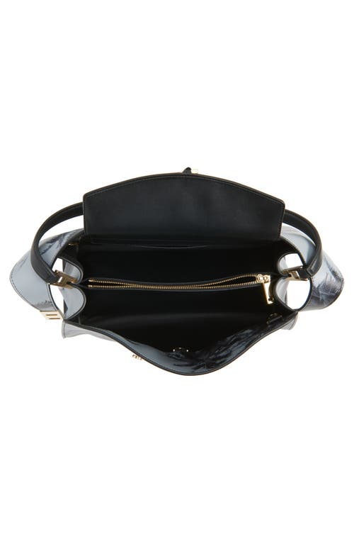 Ferragamo Medium Hug Palm Print Soft Leather Top Handle Bag