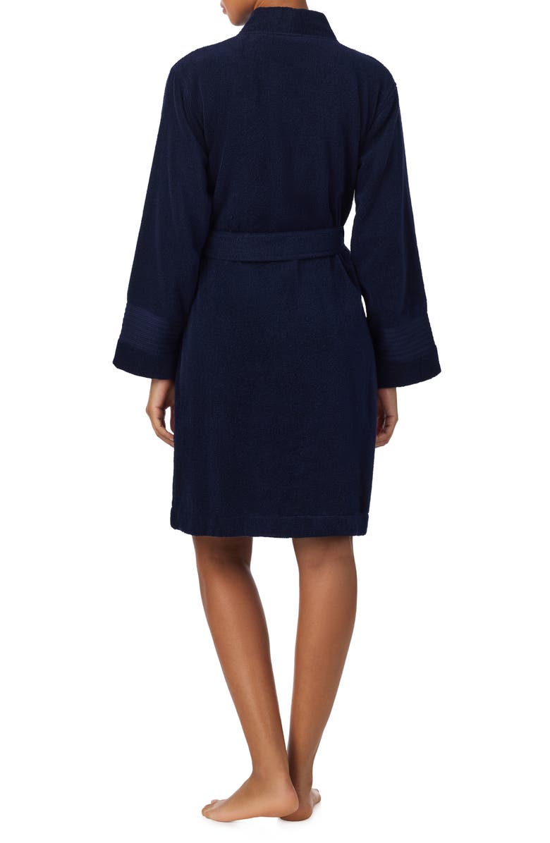 Lauren Ralph Lauren Greenwich Cotton Terry Robe, Alternate, color, Navy