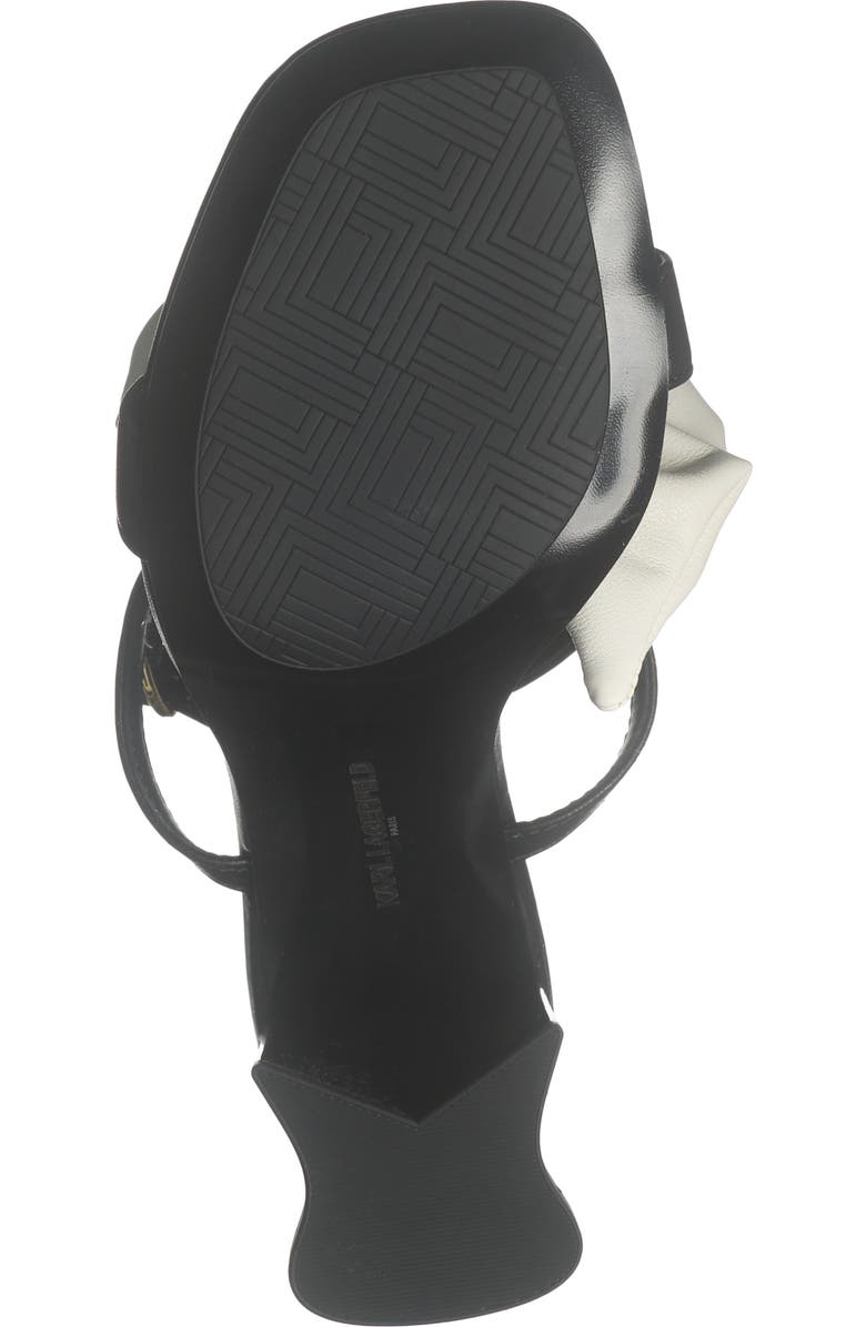 KARL LAGERFELD PARIS Sashira Bow Sandal, Alternate, color, Black/ Bright White