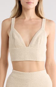 L'AGENCE Castalia Cotton Blend Crop Top