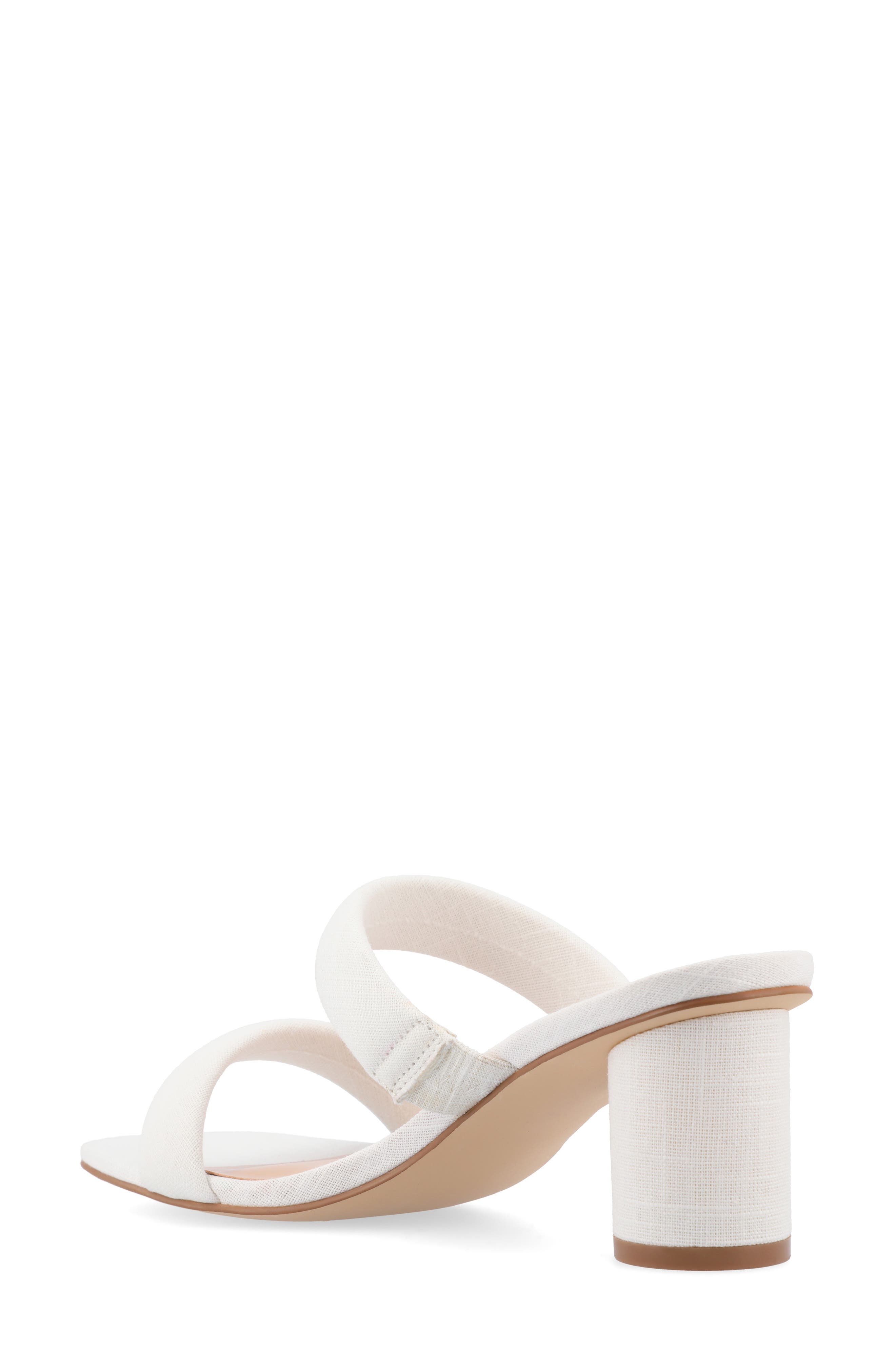 Journee Collection Aniko Double Strap Sandal, Alternate, color, White