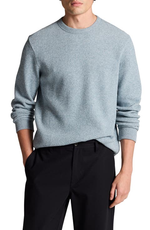 Brushed Waffle Crewneck Sweater