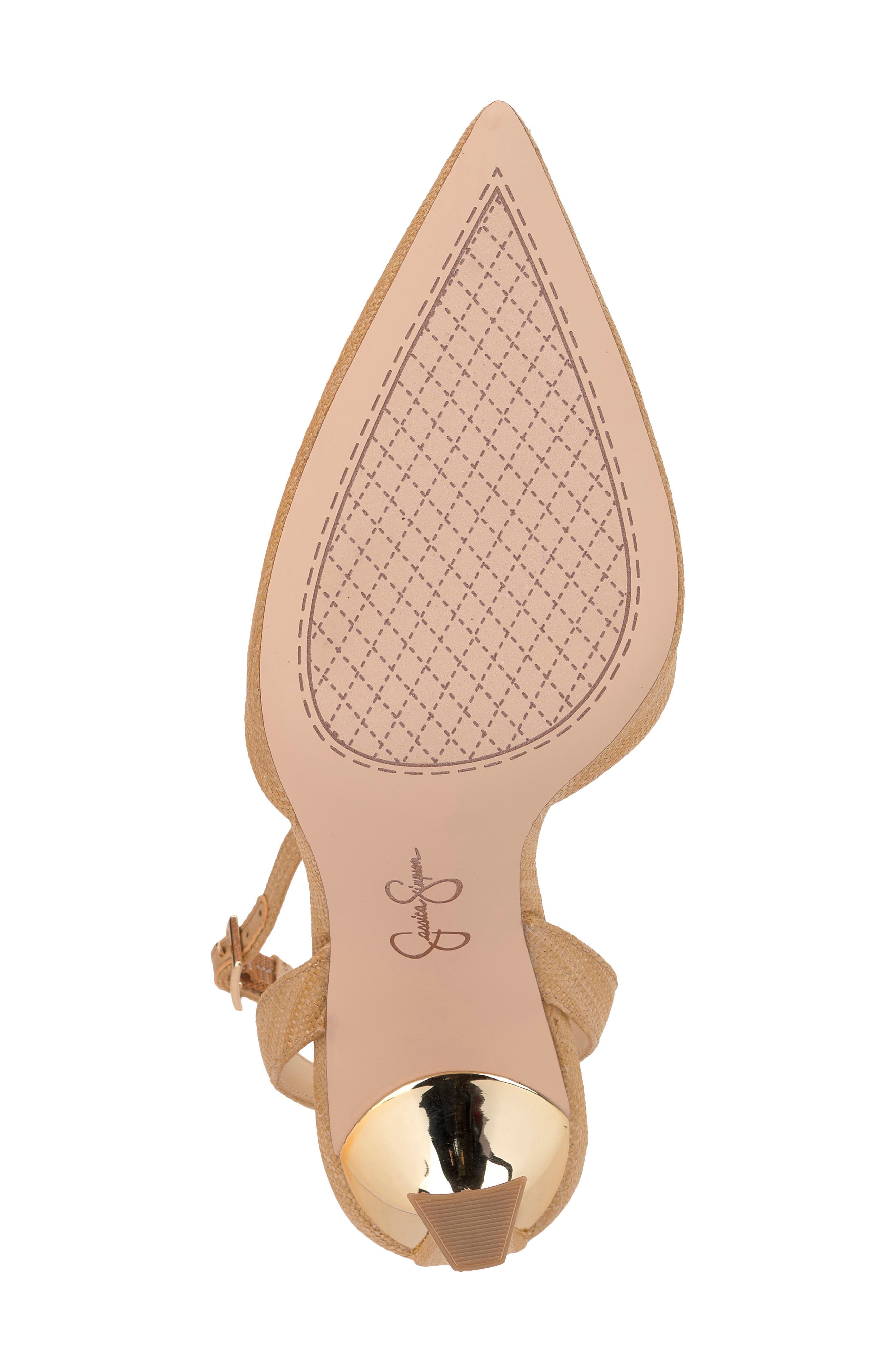Jessica Simpson Ocanna Ankle Strap Pointed Toe Pump, Alternate, color, Natural