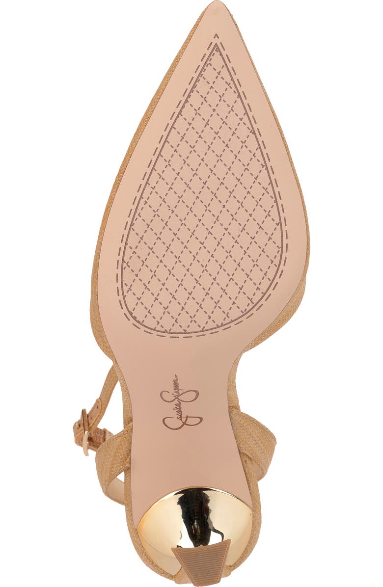 Jessica Simpson Ocanna Ankle Strap Pointed Toe Pump, Alternate, color, Natural