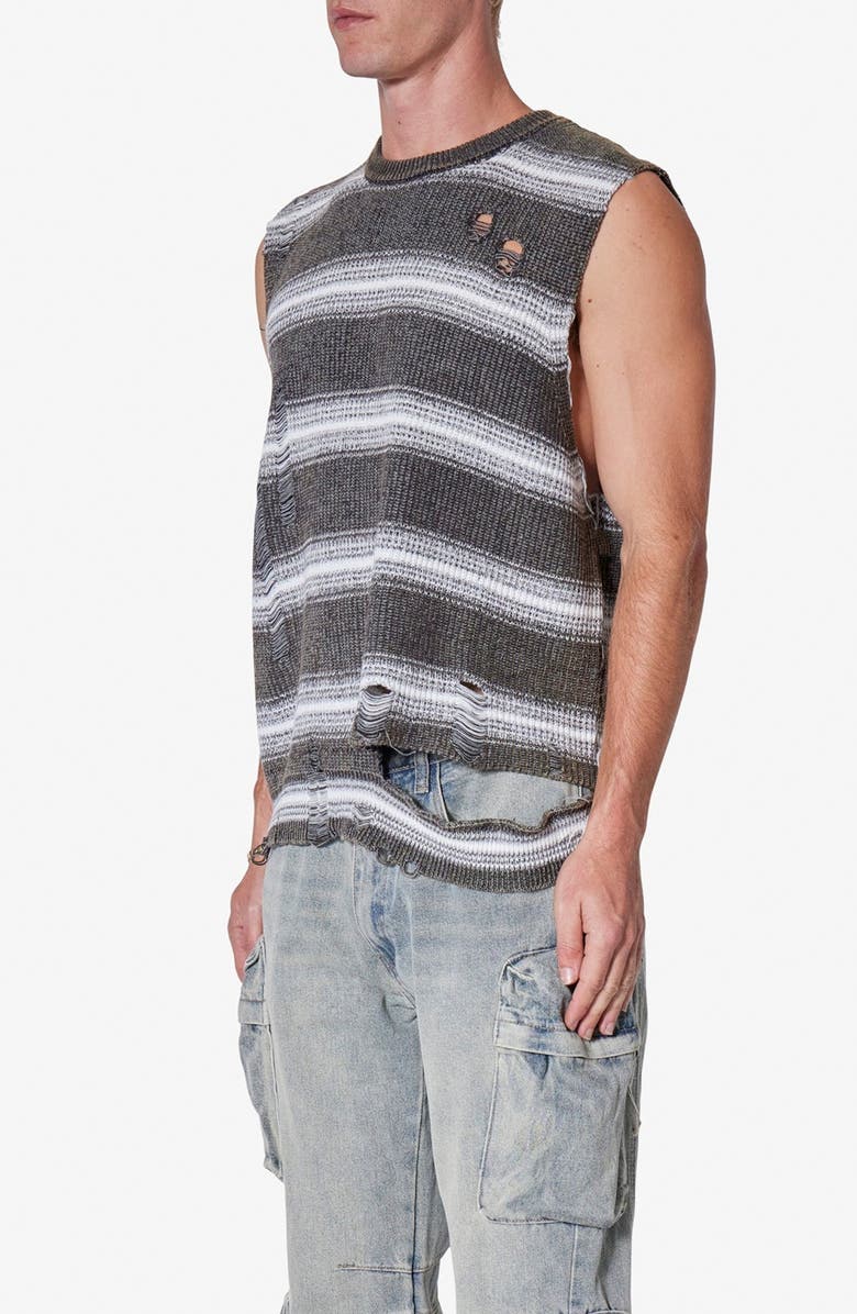 mnml Detroyed Sleeveless T-Shirt, Alternate, color, Black/ White