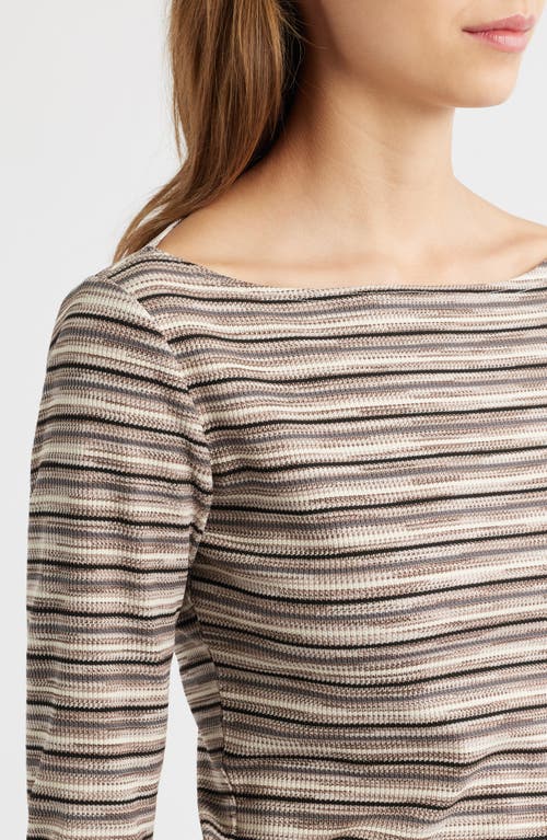 Reformation Wiley Knit Top Grey Stripe In Gray
