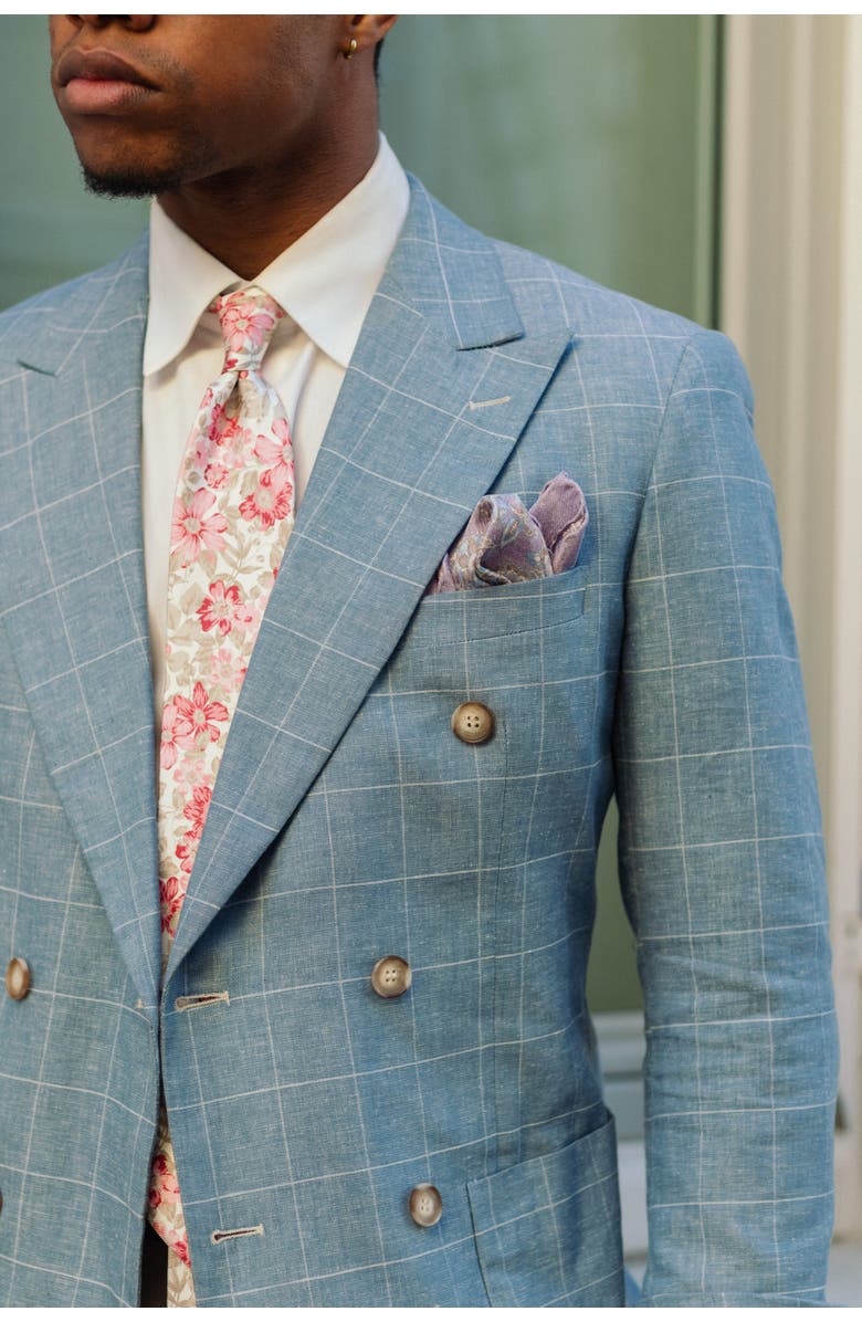 Elizabetta Altamura - Extra Long Printed Silk Tie for Men, Alternate, color, Pink