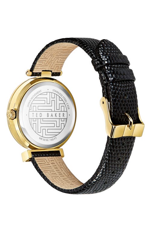 Ted Baker Tb Iconic Bow Watch In Black/gold