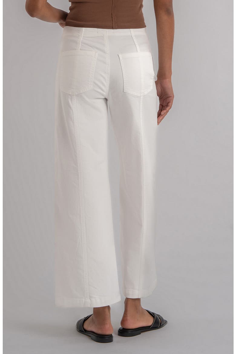 Meg Seamed High Waist Ankle Wide Leg Pants, Alternate, color, WHITE JM