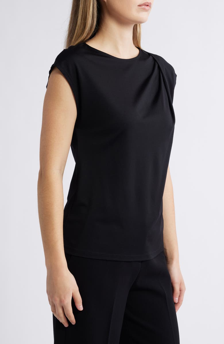 Anne Klein Asymmetric Pleat Neck Top, Alternate, color, 