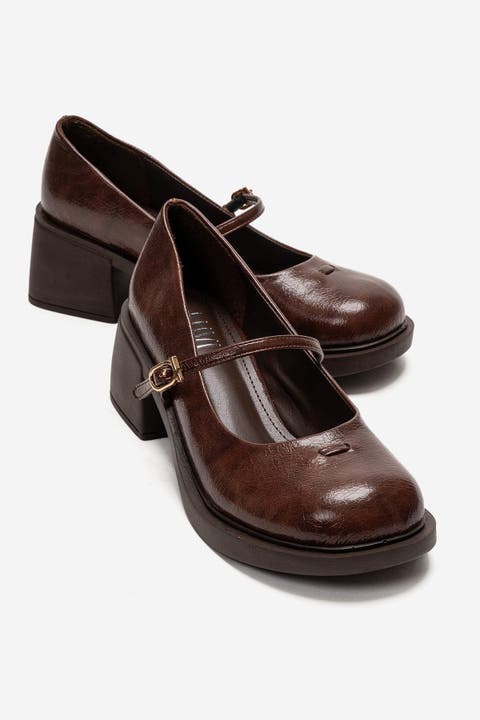 Luanda Block Heel Mary Jane Shoes
