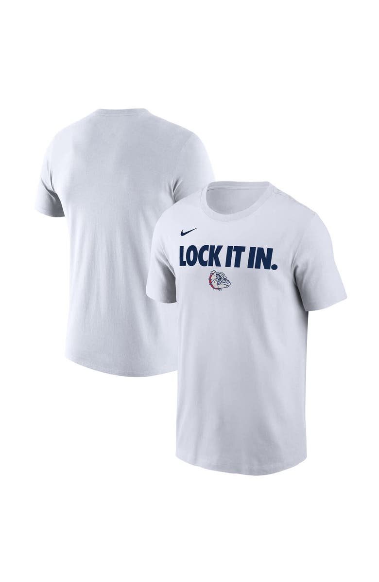 Nike Men's Nike  White Gonzaga Bulldogs 2026 On-Court Bench T-Shirt, Main, color, White