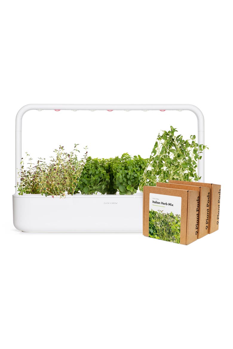 Smart Garden 9 Big Italian Herb Kit, Main, color, WHITE