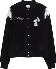 Rhude Regista Wool Blend Varsity Jacket