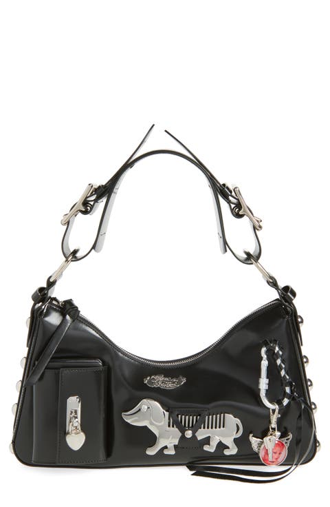 Mini Sophia Leather Shoulder Bag