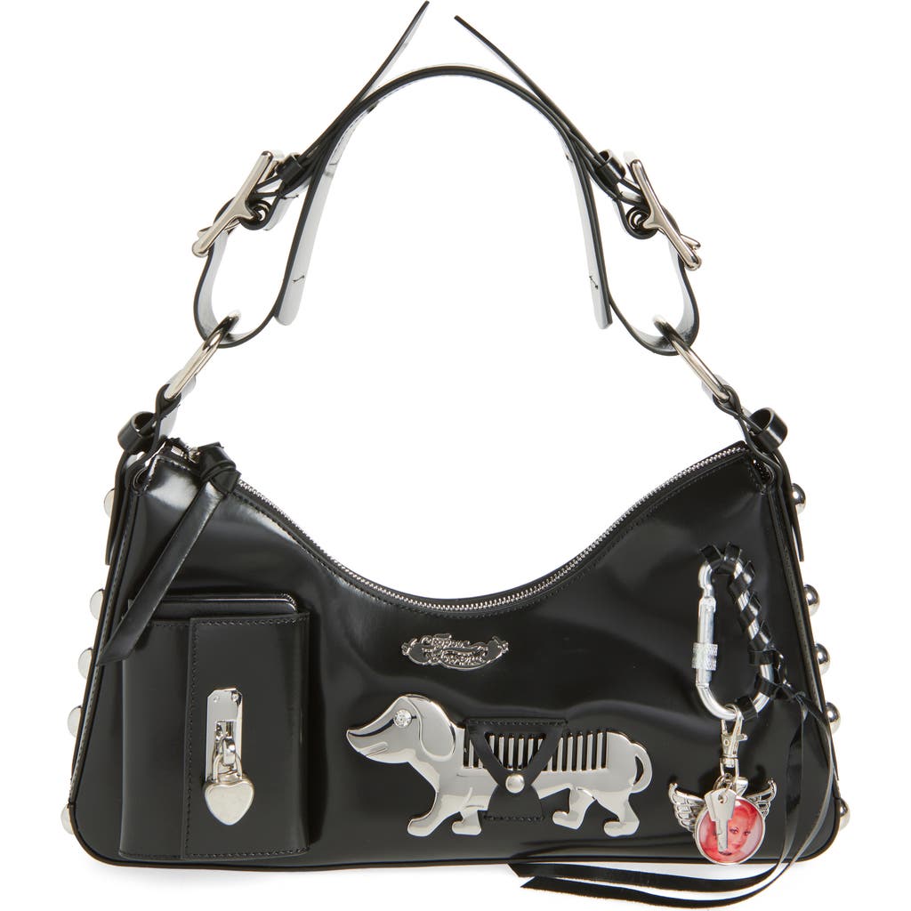 Chopova Lowena Mini Sophia Leather Shoulder Bag In Black