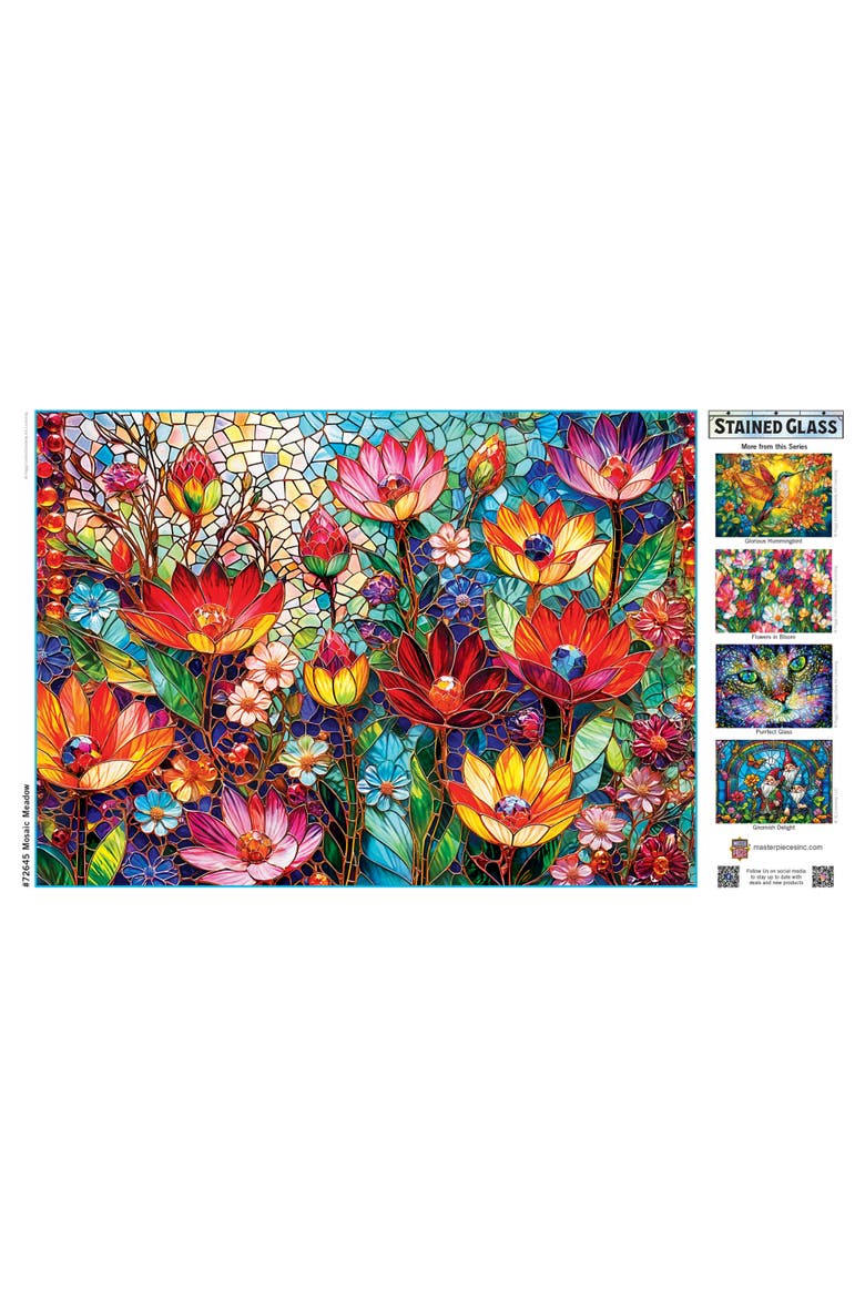 Mosaic Meadow 1000 Piece Jigsaw Puzzle, Alternate, color, Multicolor
