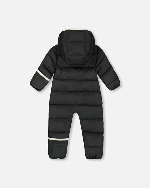Deux Par Deux Gender Inclusive One-piece Cloud Compressible Snowsuit Designed For Car Seat In Black