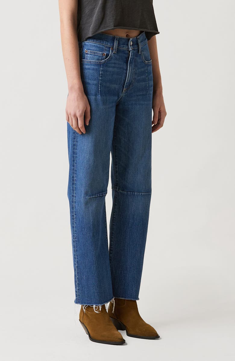 LE JEAN Pixie Raw Hem Barrel Jeans, Alternate, color, 