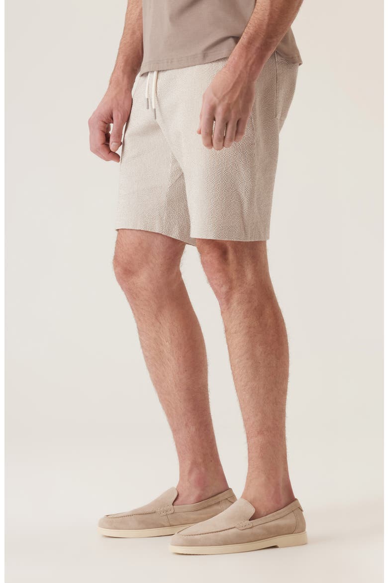Infinity 360 Supernatural Seersucker Bermuda Shorts, Alternate, color, KHAKI/ WHITE