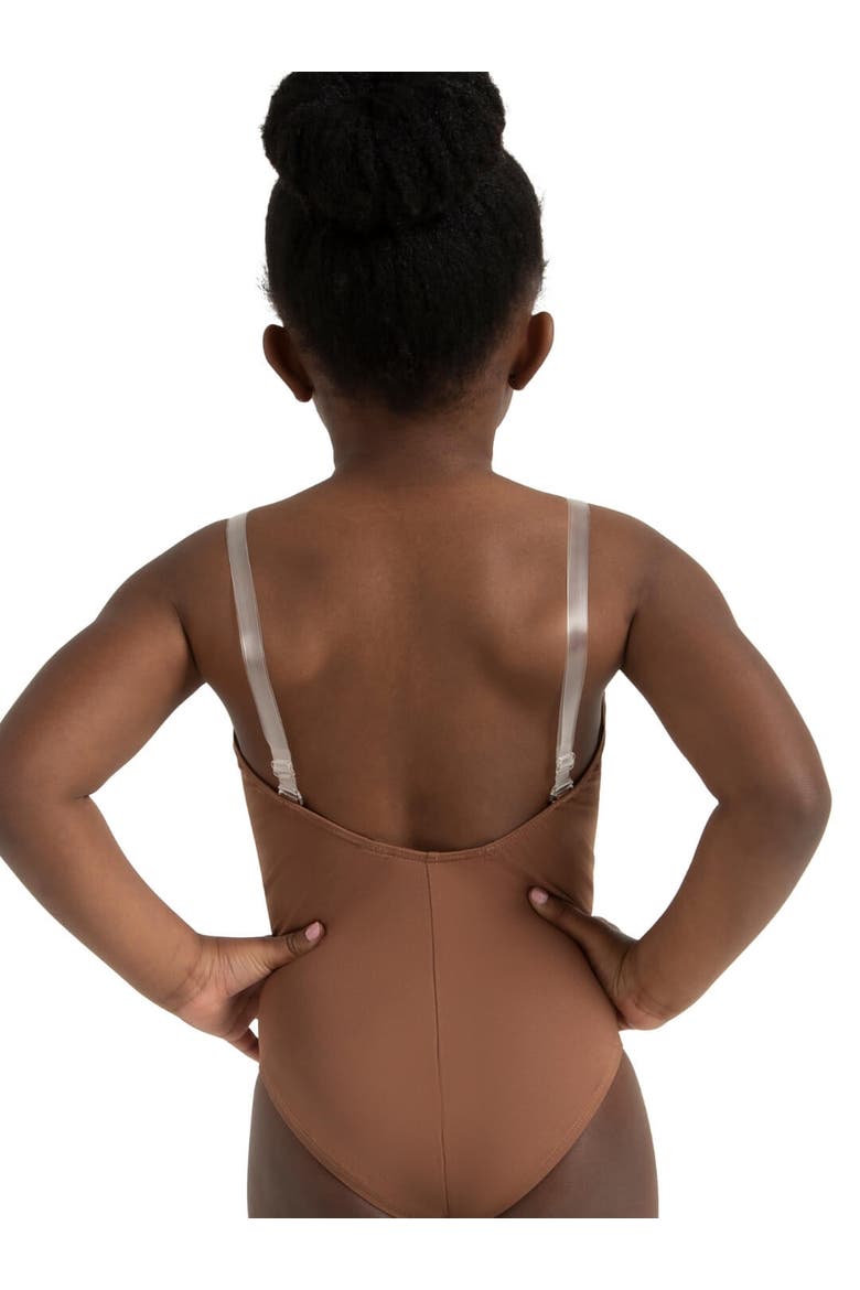 Camisole Leotard w/ Clear Transition Straps, Alternate, color, brown