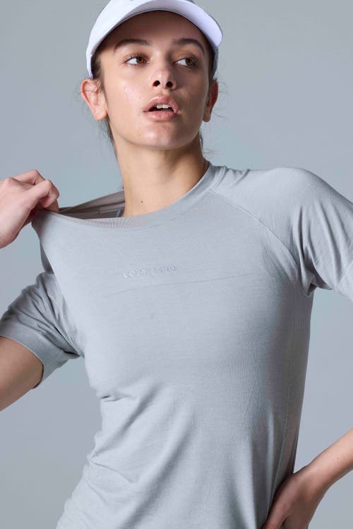 Cozy Zero Tech Merino Light Weight Daily Tee In Glacier Gray