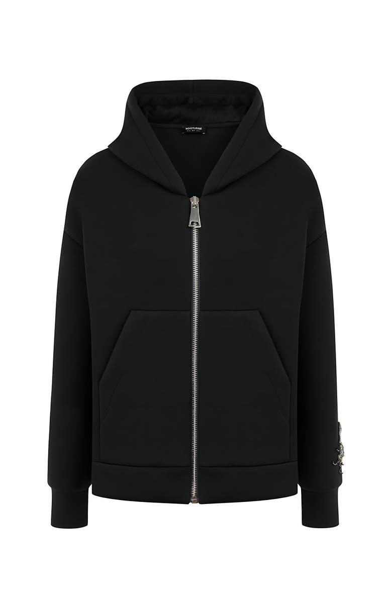 Nocturne Zippered Kangaroo Pocket Sweatshirt, Alternate, color, 