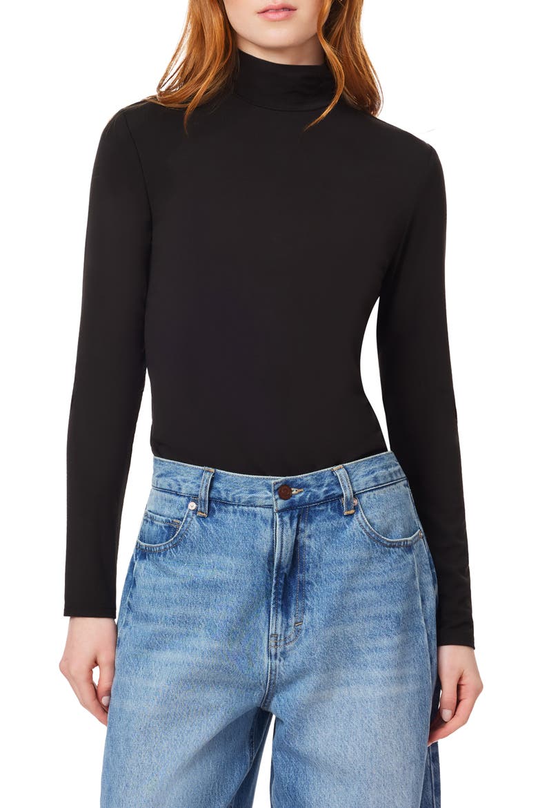 Mock Neck Top, Main, color, BLACK NIGHT