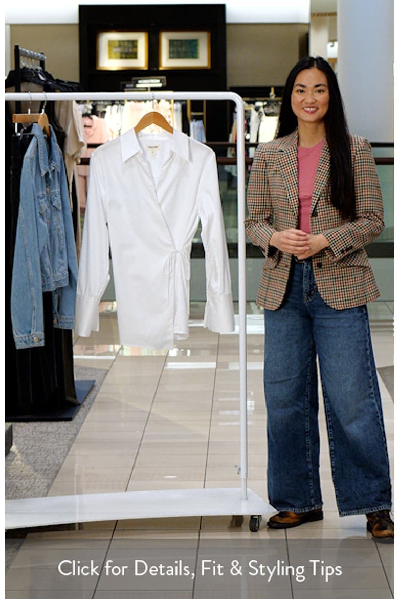 Asymmetric Cotton Poplin Wrap Shirt video