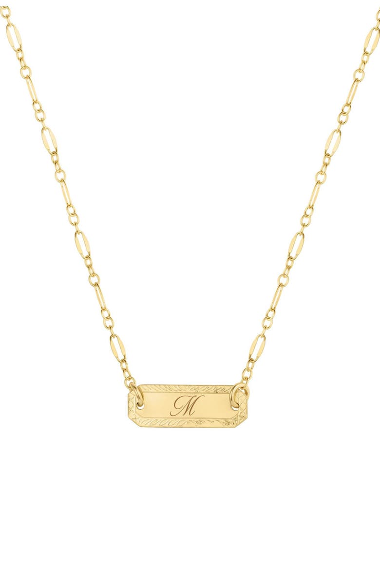 Set & Stones Cora Initial Necklace, Main, color, Gold / M