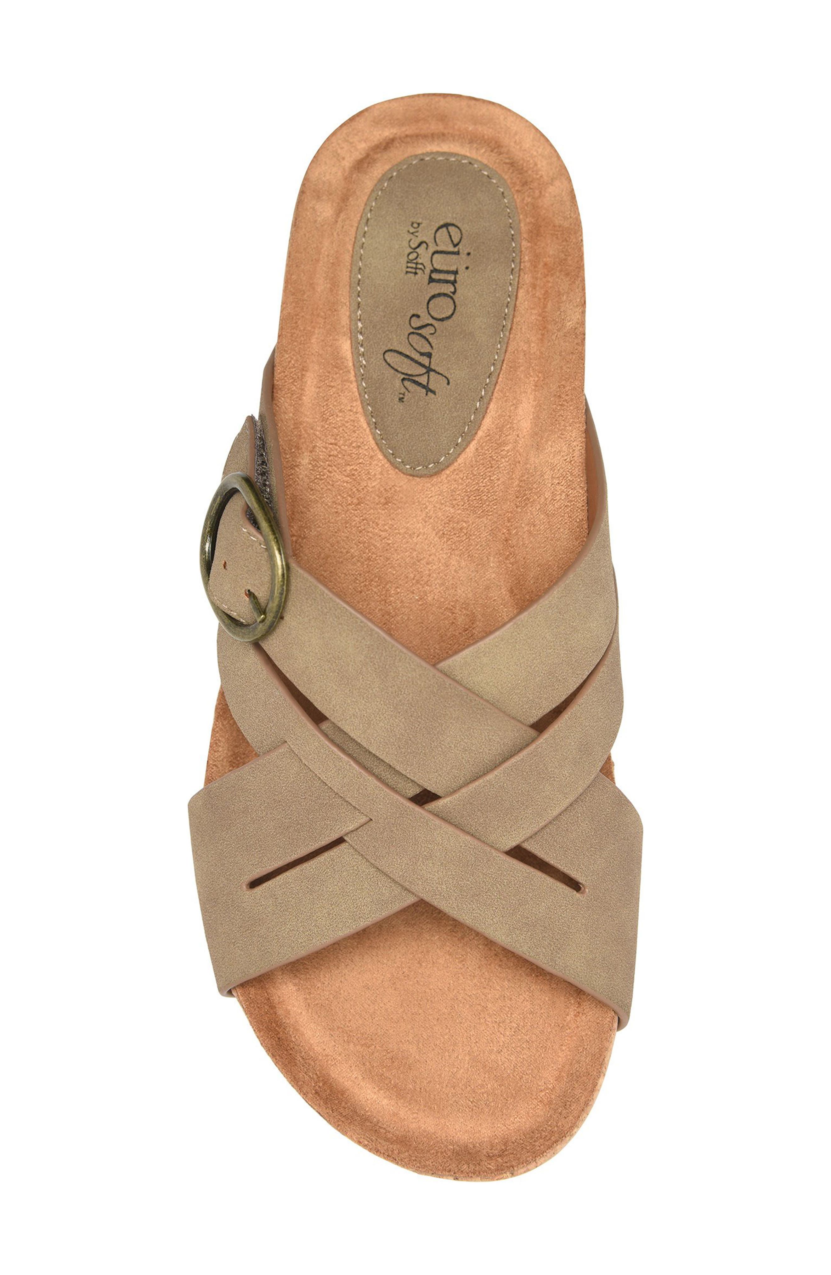 EUROSOFT Grainger Wedge Sandal, Alternate, color, Stone