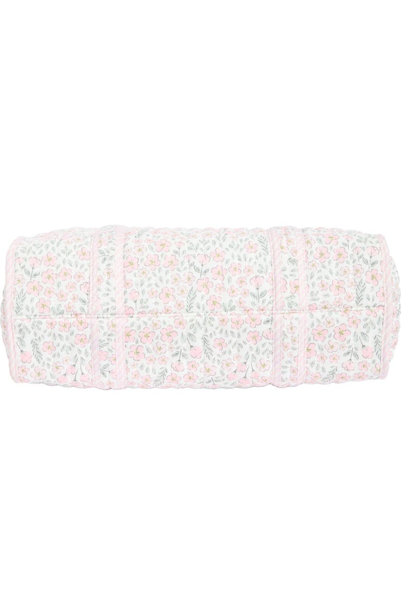 Nanette Lepore Floral Quilted Tote with Bear Charm & Crossbody Bag, Alternate, color, Pretty Petals-Stripe-Gingham