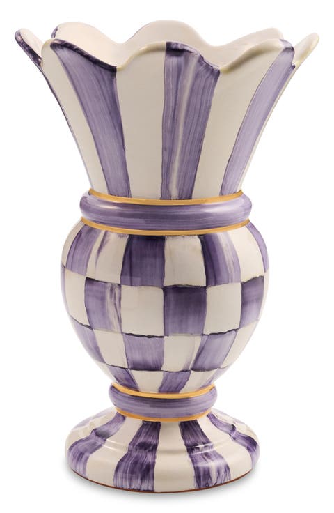 Violet Check Great Vase