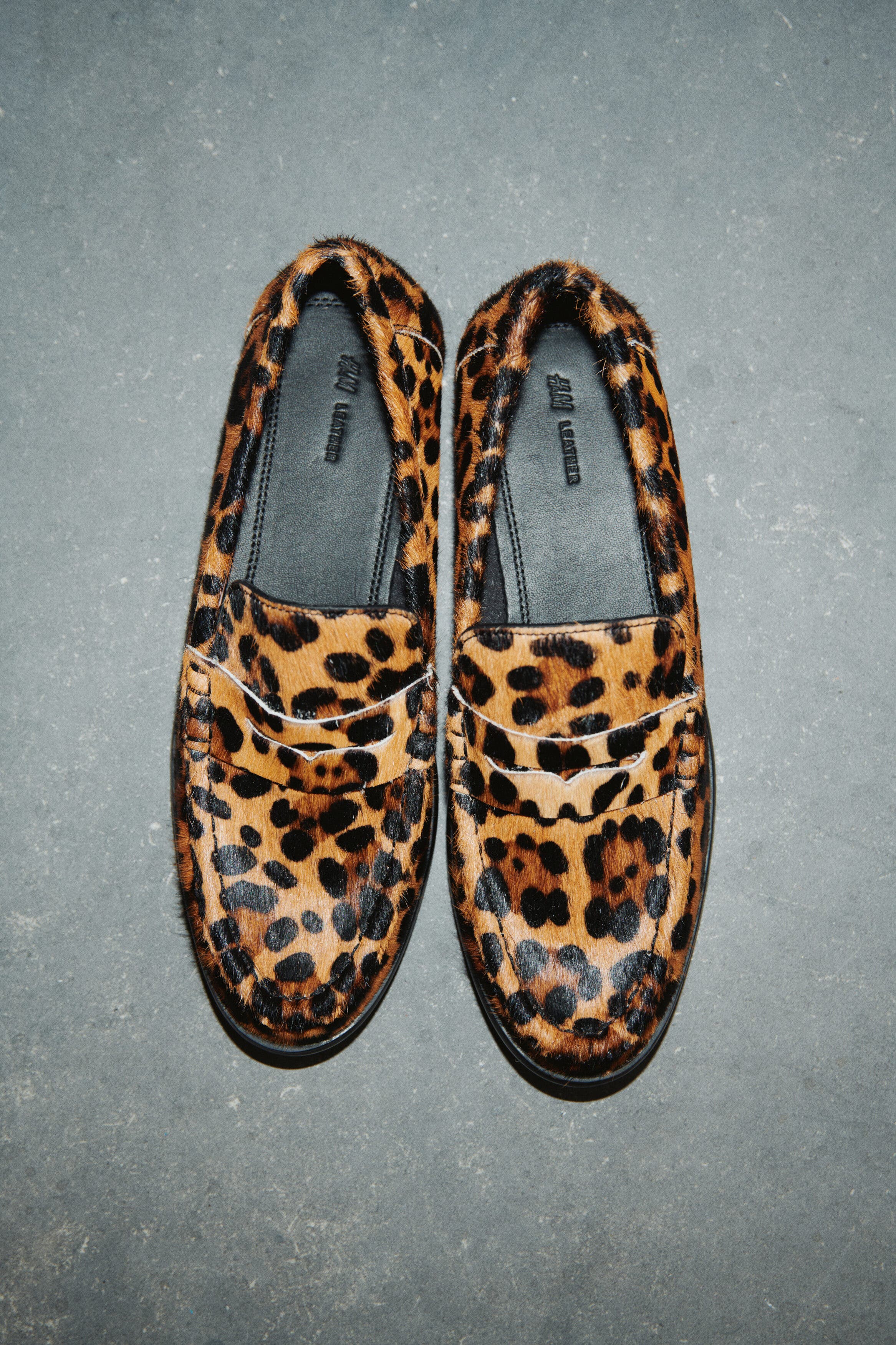H&M Loafers, Alternate, color, Beige/Faux Leopard