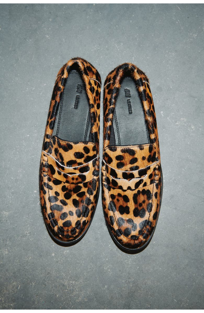 H&M Loafers, Alternate, color, Beige/Faux Leopard