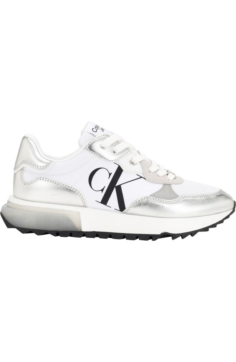 Calvin Klein Magalee Mixed Media Sneaker, Alternate, color,