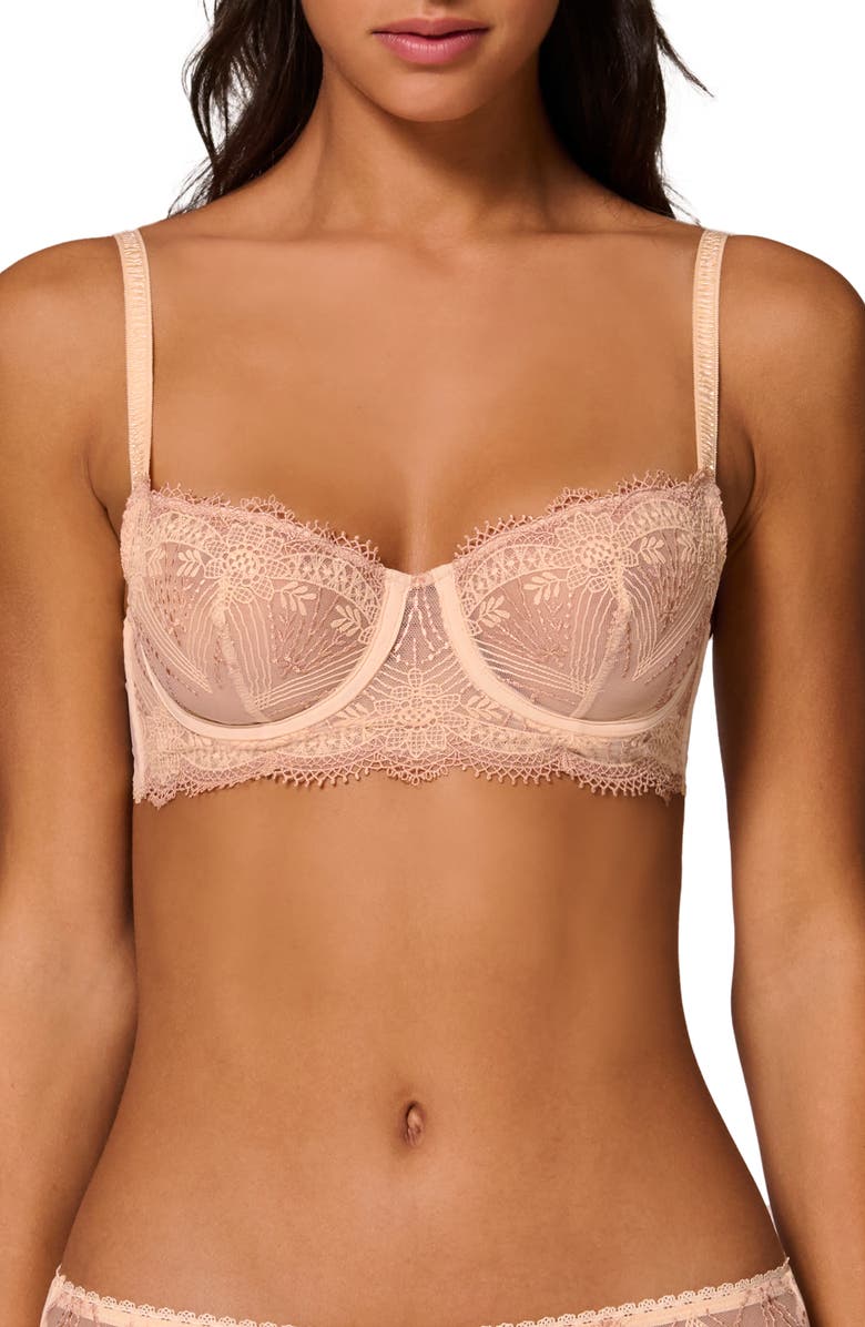 Simone Perele Allure Underwire Balconette Bra, Main, color, Chic Beige