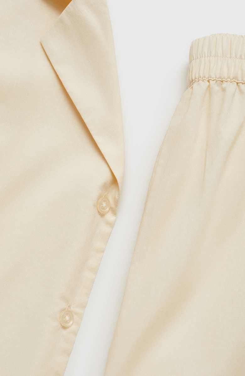 MANGO Garment Washed Cotton Pants, Alternate, color, Vanilla