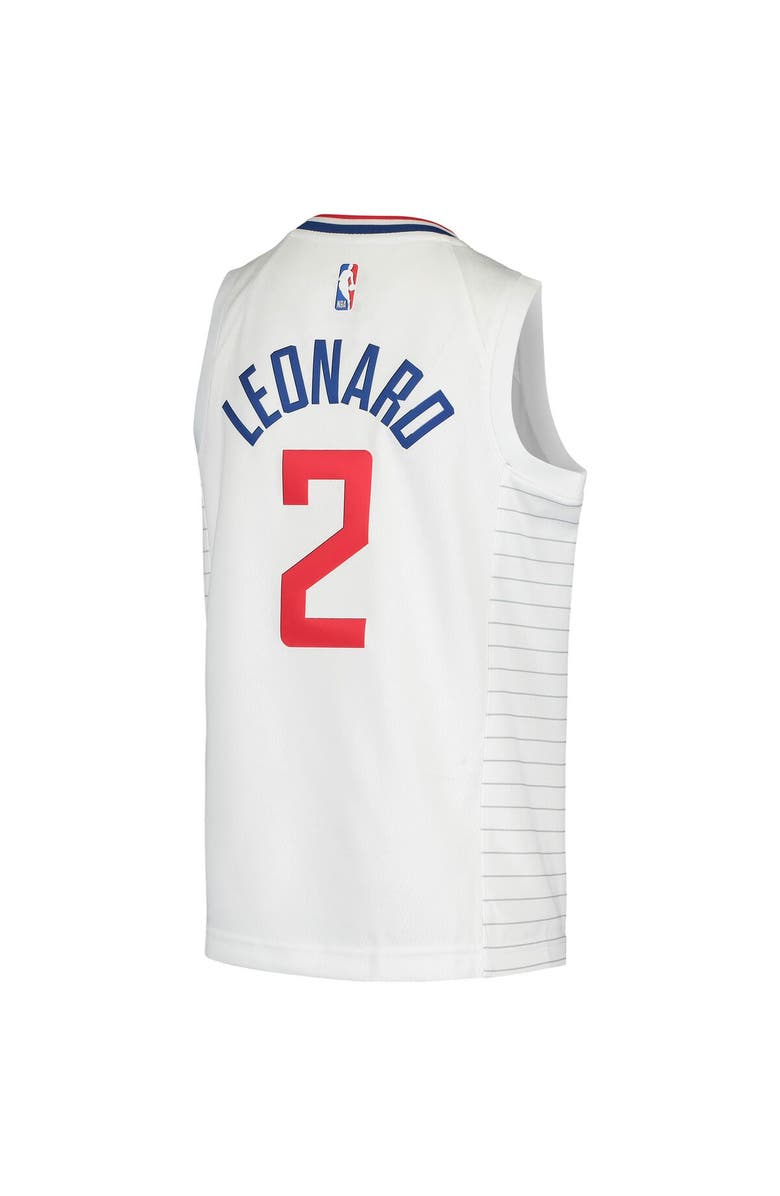 Nike Youth Nike Kawhi Leonard White LA Clippers 2020/21 Swingman Jersey - Association Edition, Alternate, color,