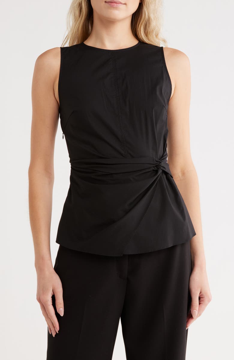 JASON WU Twist Front Sleeveless Top, Main, color, Black
