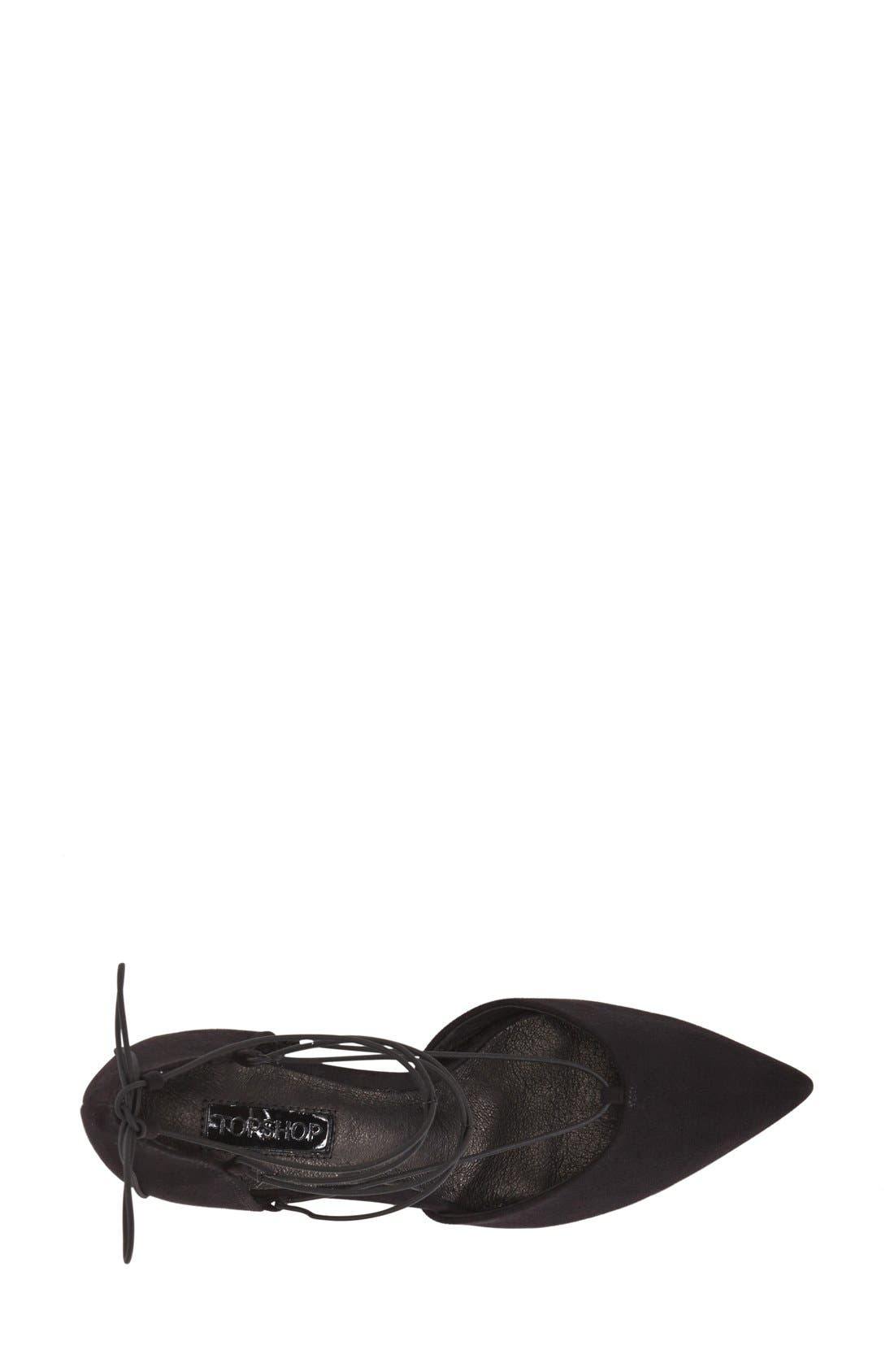 'Jessica' Ghillie Pump, Alternate, color, BLACK