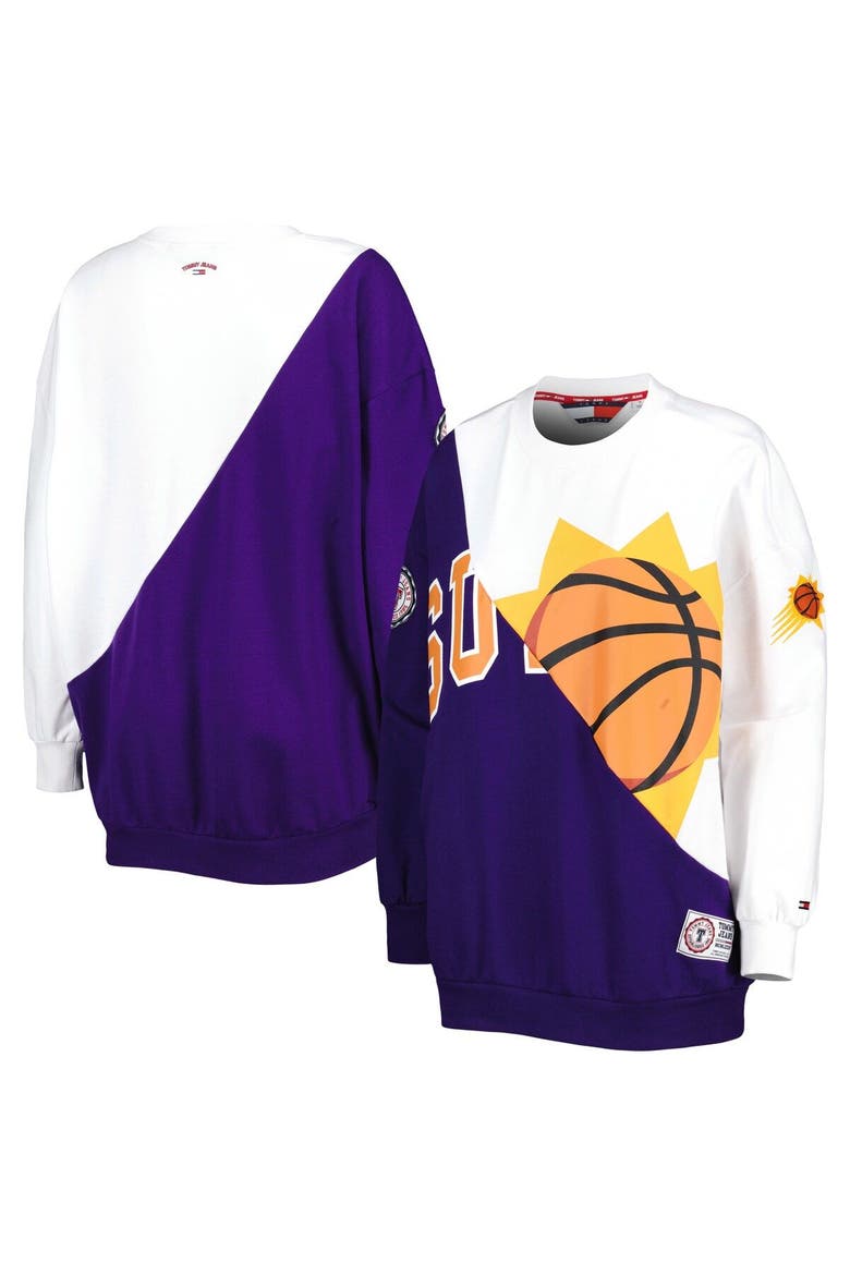 Women's Tommy Jeans Purple/White Phoenix Suns Ariel Pullover Sweatshirt, Main, color, Purple