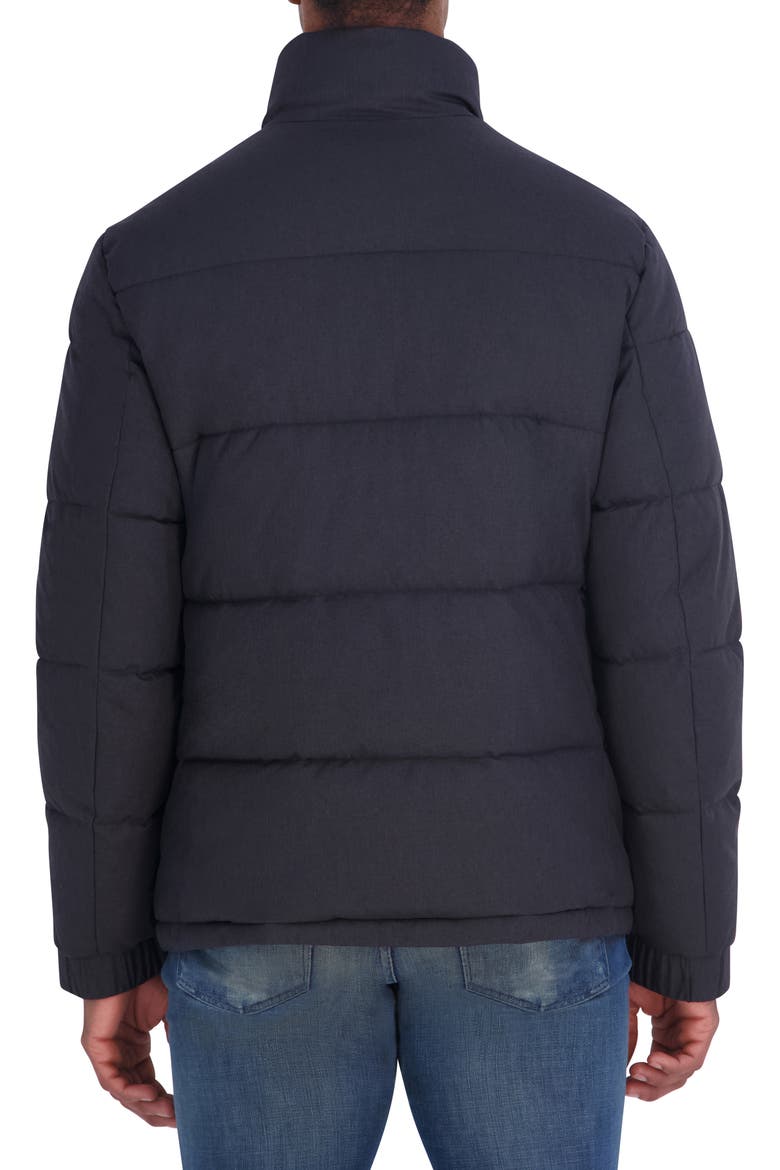 Quilted Puffer Jacket, Alternate, color, HEATHER BLACK