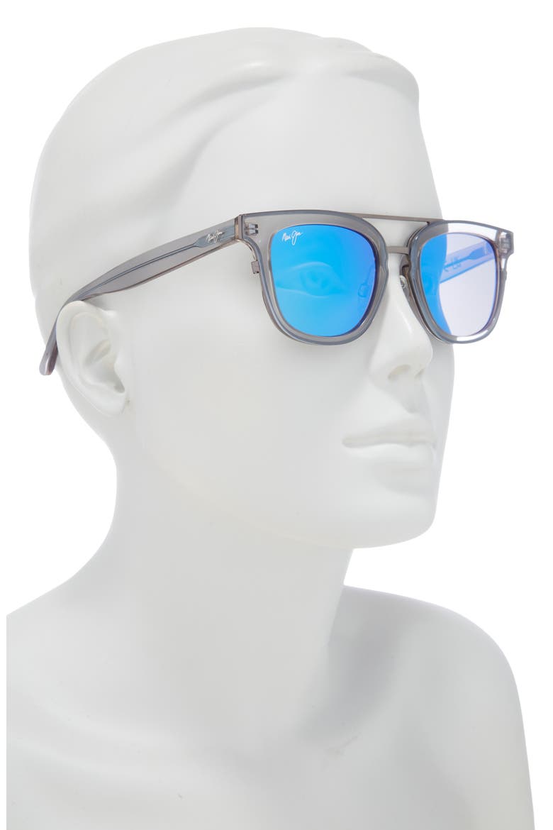 49mm Core Round Polarized Sunglasses, Alternate, color, GREY GREY BLUE