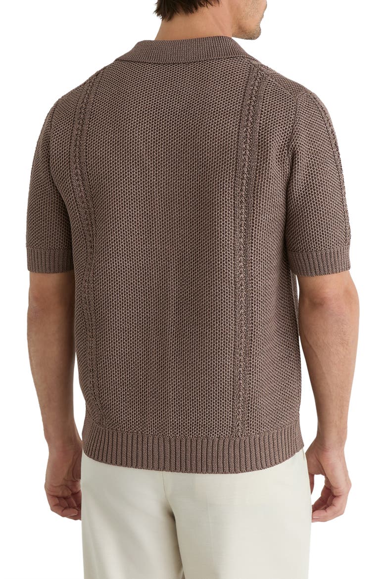 Rafael Short Sleeve Sweater, Alternate, color, TAUPE BROWN