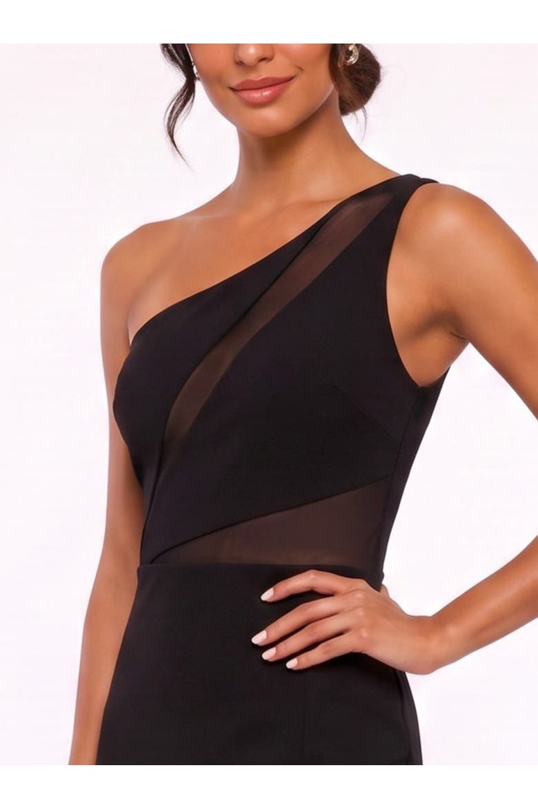 Veanne One Shoulder Maxi Dress, Alternate, color, Black
