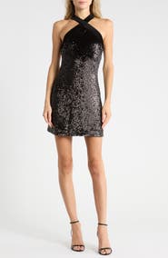 Simkhai Isla Halter Neck Sequin Minidress