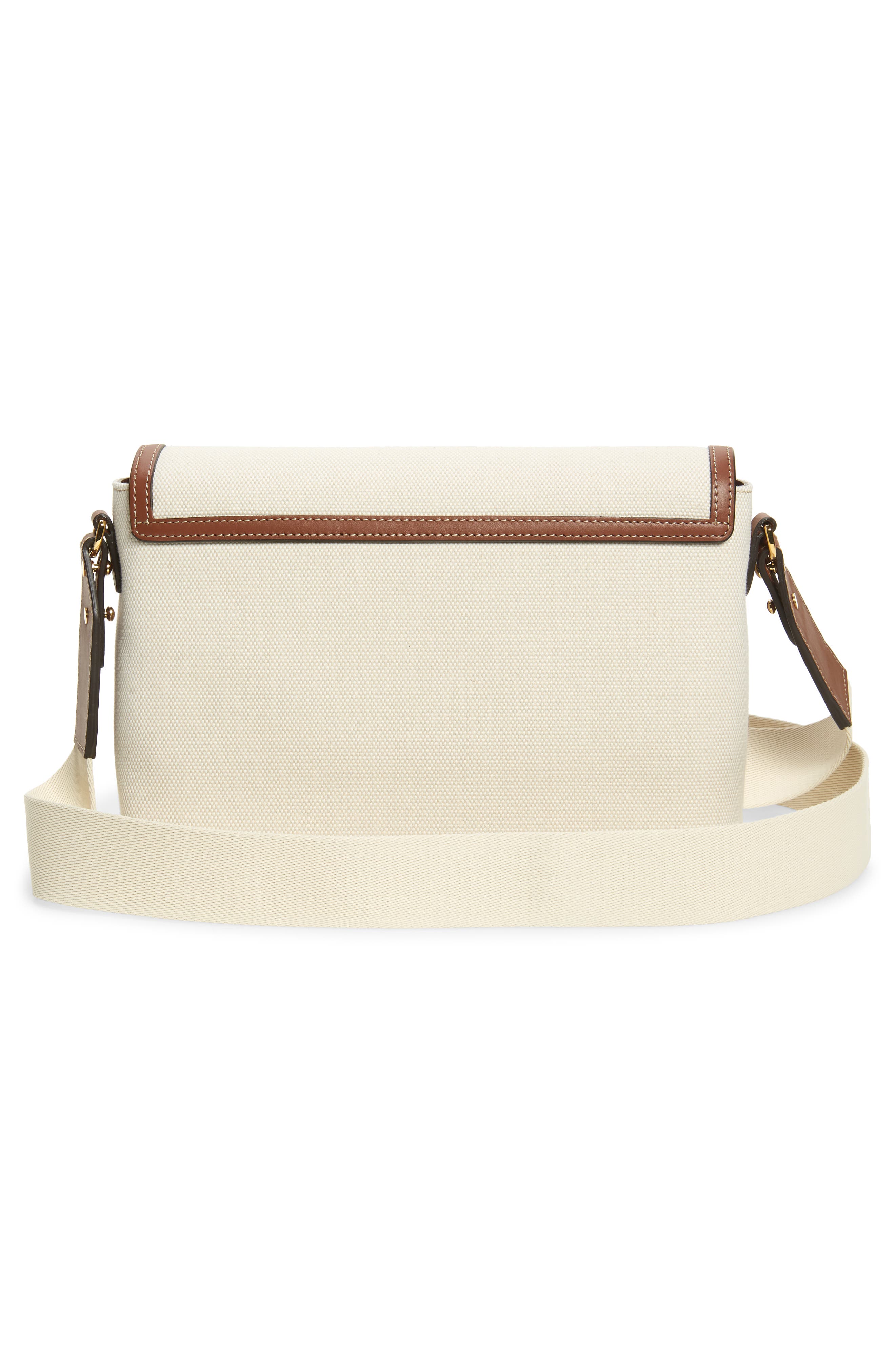 Burberry Note Horseferry Print Canvas & Leather Crossbody Bag, Alternate, color, 