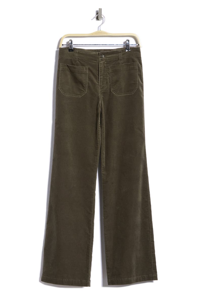 SuperNova Velvet Wide Leg Pants, Alternate, color, DARK OLIVE GREEN